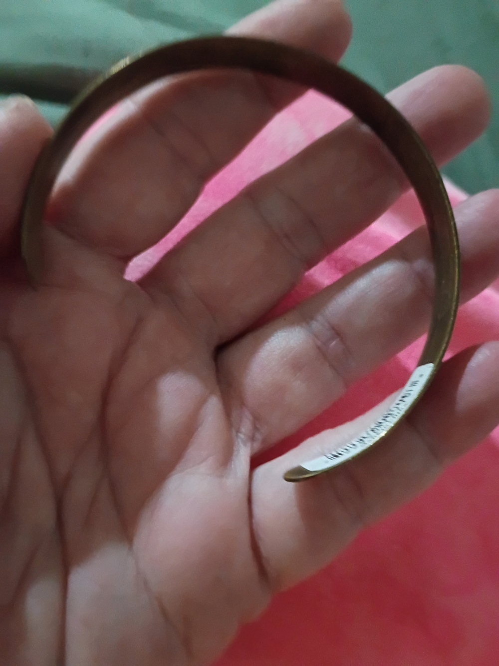 Brass Open Cuff Bracelet - Brown